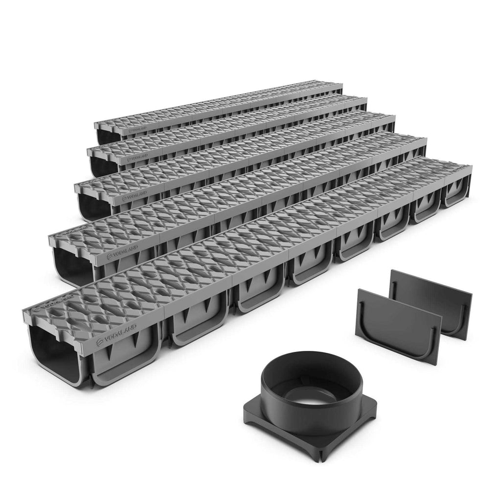 4 Inch Trench Drain System with Grate N9469