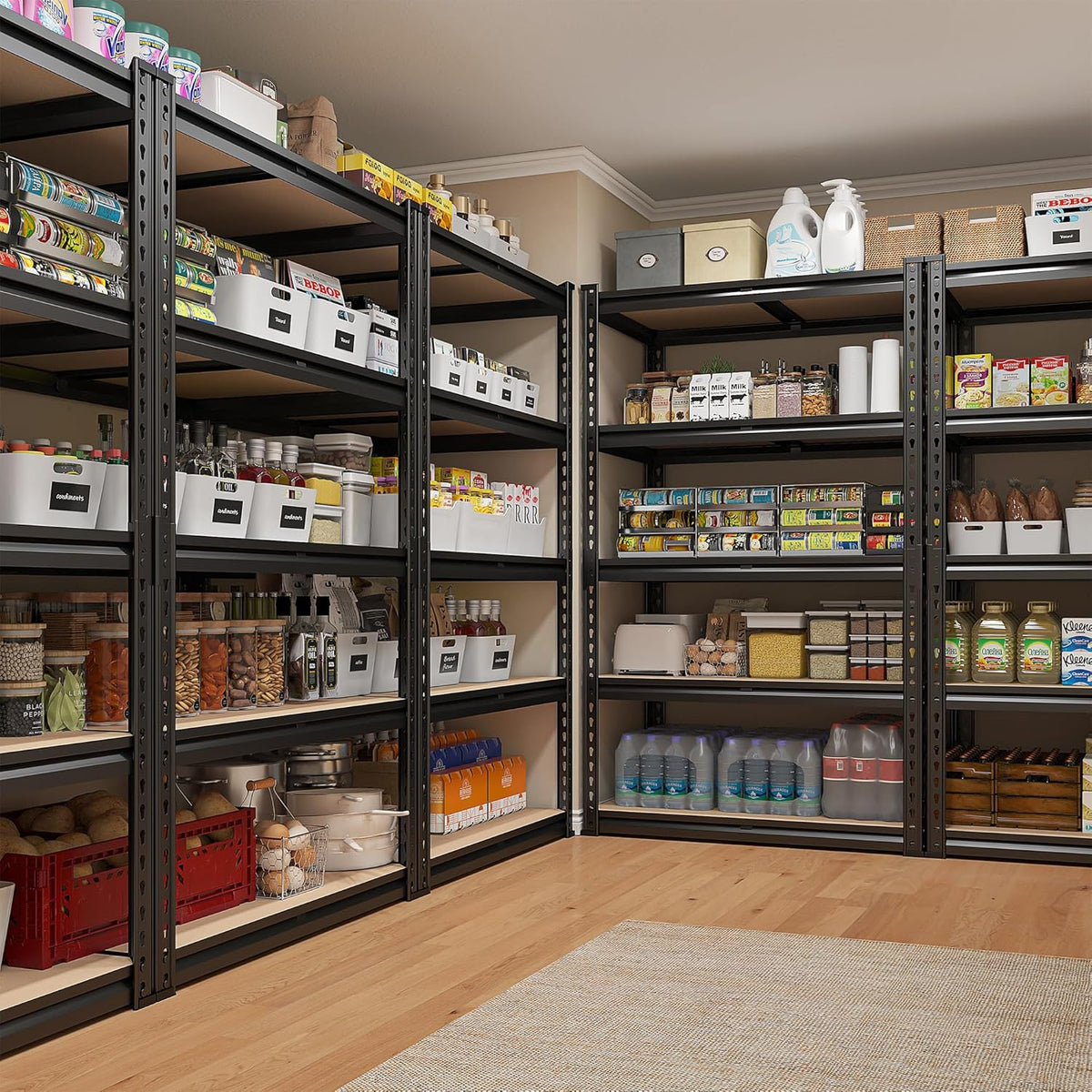 5 Tier Adjustable Metal Shelving L64910