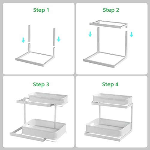 2-Tier Black Mesh Slide Out Drawer Shelf Z978