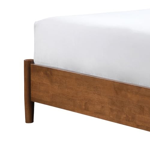 Walnut Solid Wood Queen Bed Frame with Headboard T1292