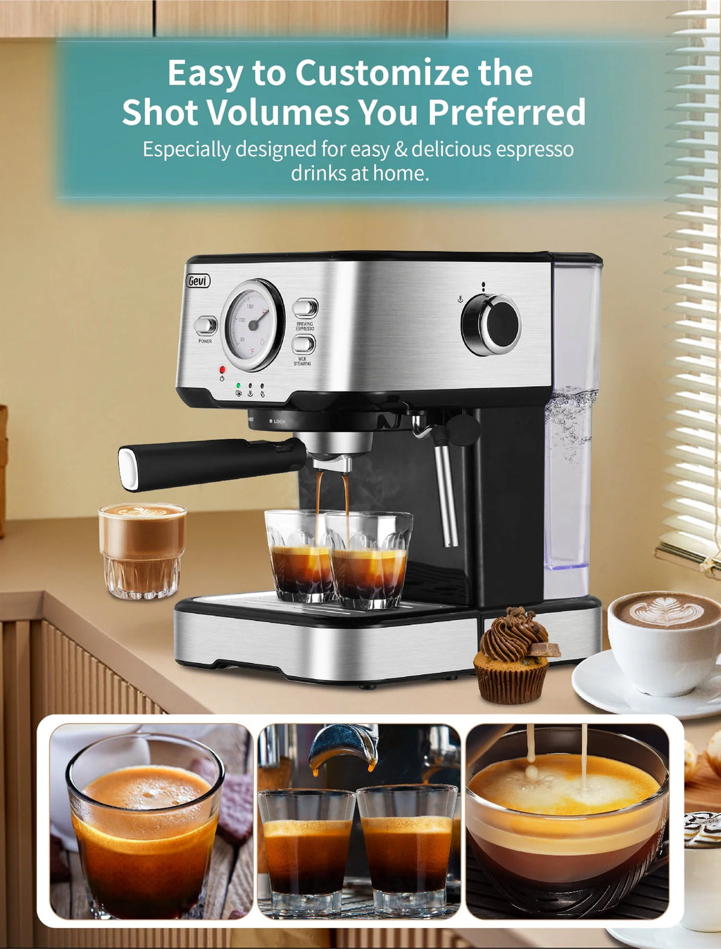15 Bar Espresso Machine with Steamer Z4981