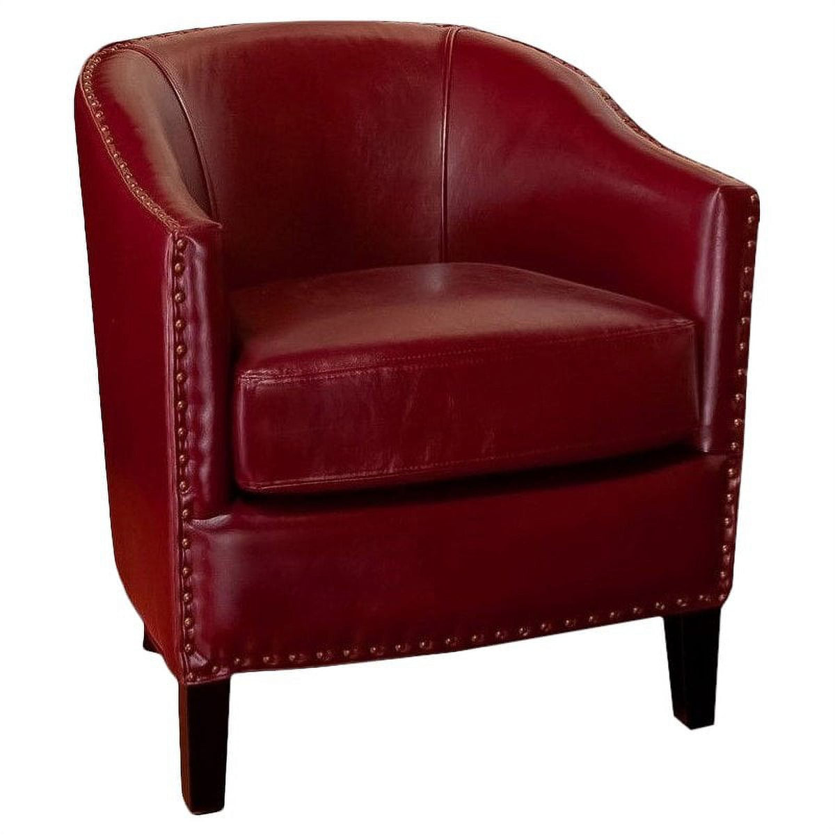 Red Leather Club Chair U67450