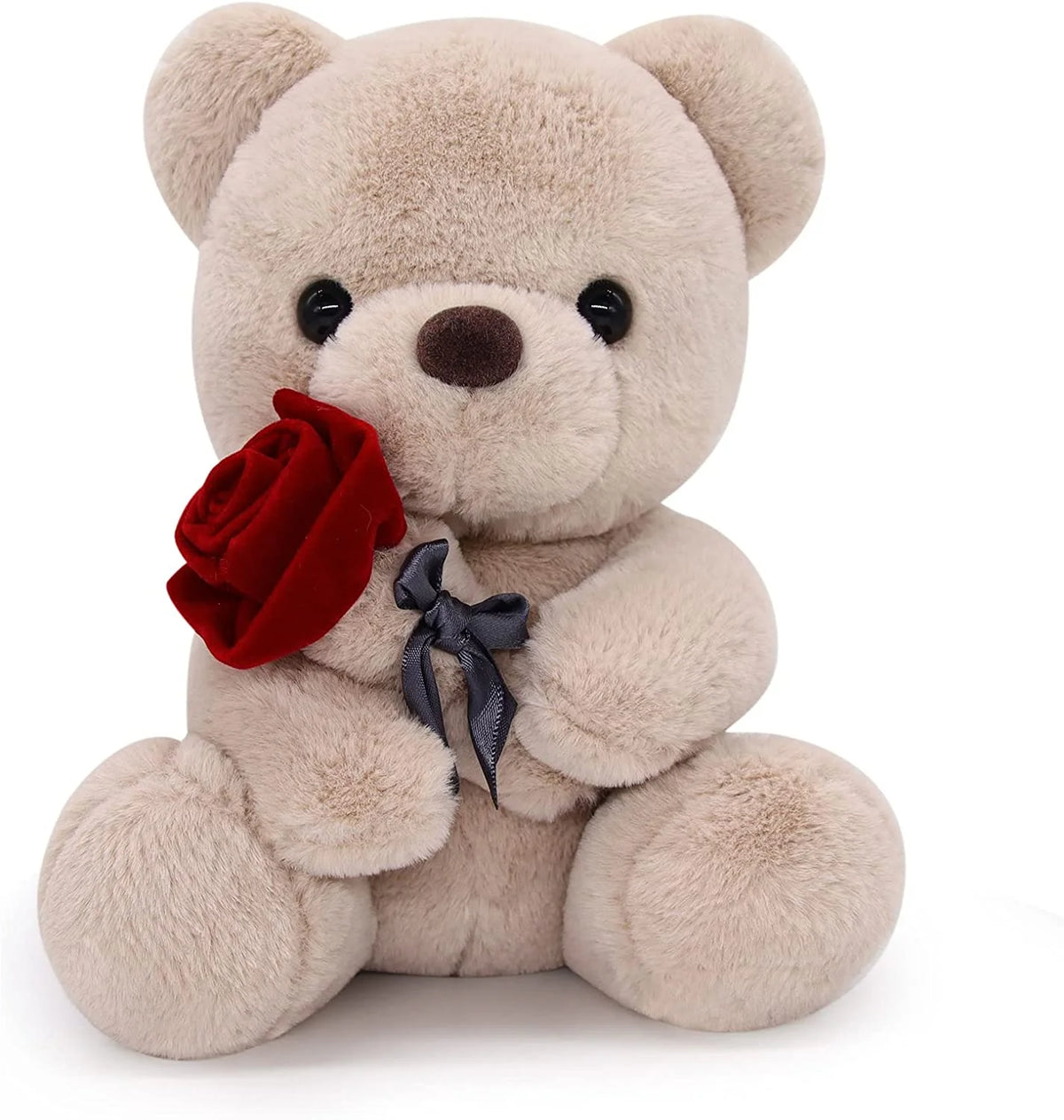 10 Inch Teddy Bear Plush Stuffed Animal with Rose V739