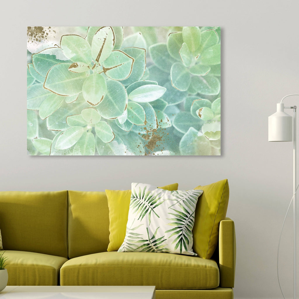 Soft Leaves Canvas Art, 60W x 40H, Green P78401