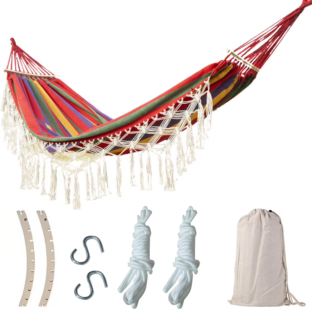 Double Macrame Hammock Swing Bed M386414
