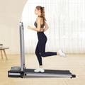 2 In 1 Electric Treadmill Walking Pad with Remote Black F26698
