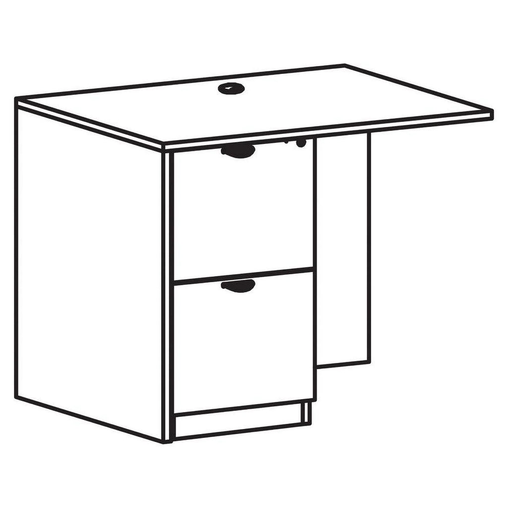 24 x 42 in. Gray Elm Laminate Desk Unit V795