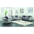 Silver Upholstered Tufted Living Room Set K4955