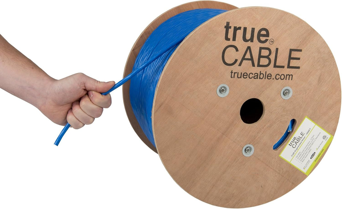 1000ft Red 23AWG 4 Pair Solid Bare Copper Bulk Ethernet Cable X23195