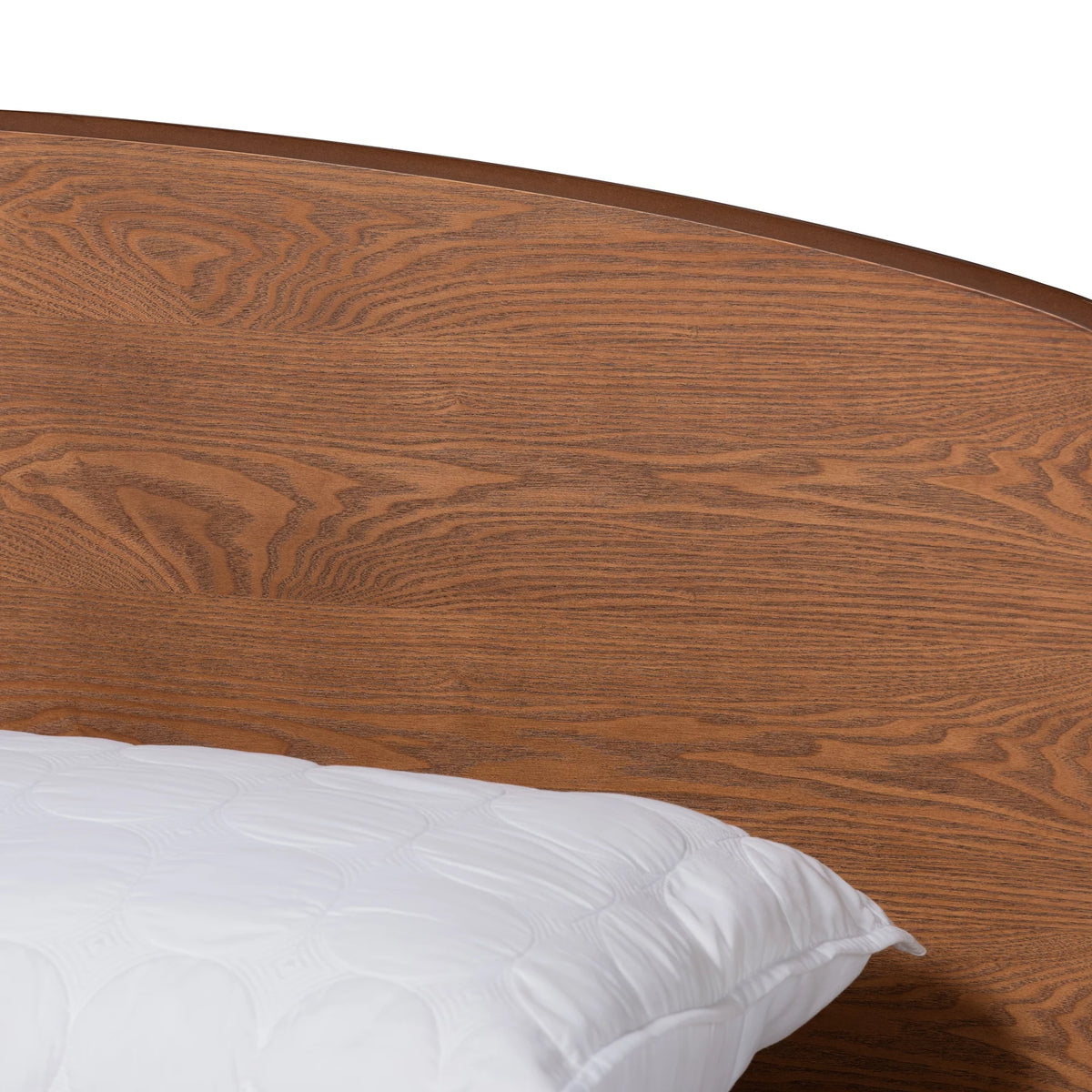 Queen Walnut Brown Engineered Wood Platform Bed R2082