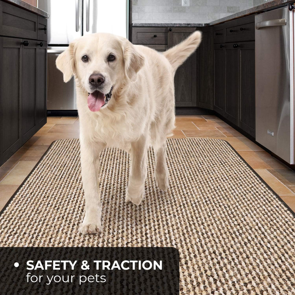 Black Skid-Resistant Carpet Runner V190
