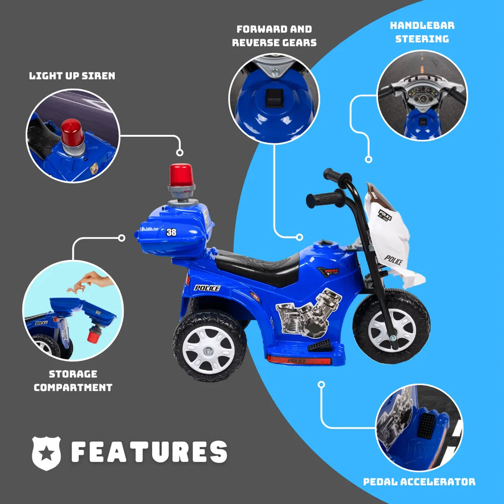 6-Volt Battery-Powered Ride-On Motorcycle E70351