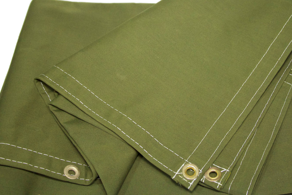 14.5 oz Green Polyester Canvas Tarp E205