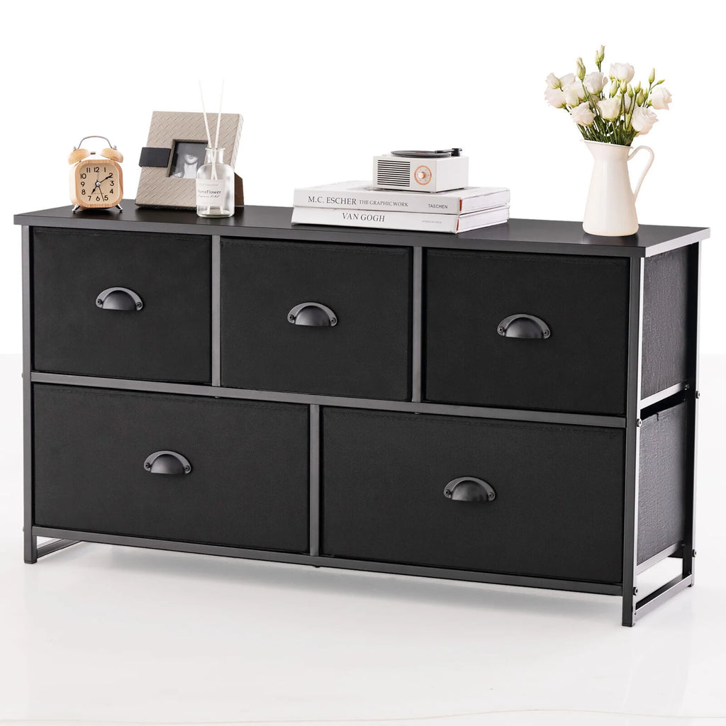 5 Drawer Dresser with Fabric Bins L75097