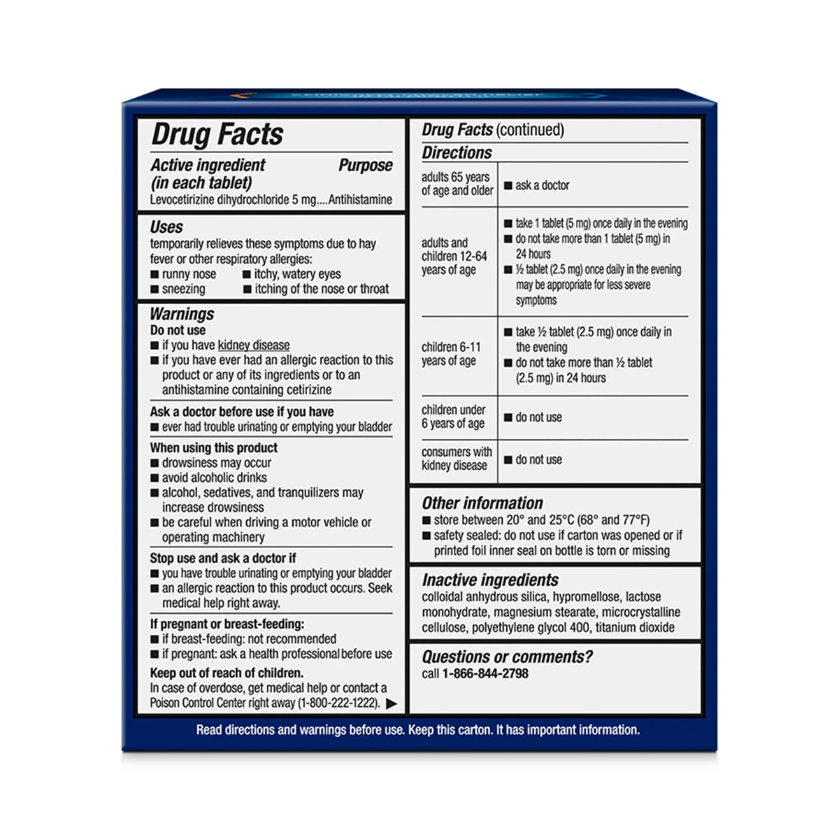24 Hour Antihistamine 5 mg Tablets Q580