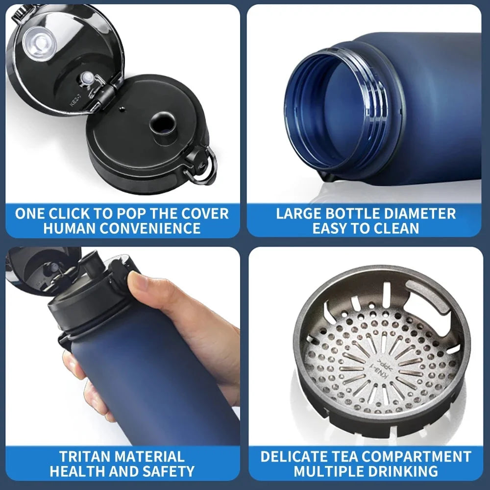 Blue 800ML BPA Free Leak Proof Water Bottle I3182