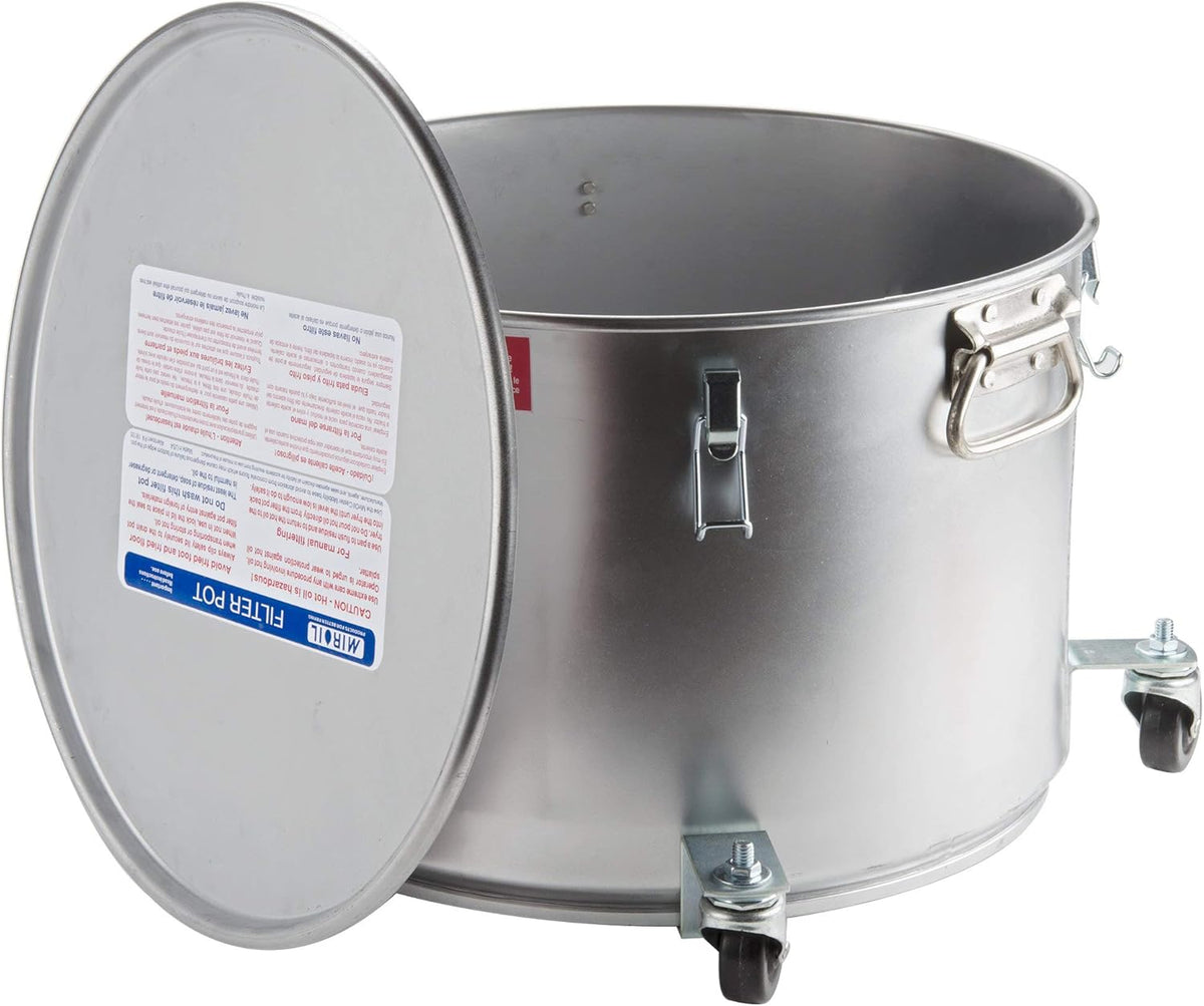 Restaurant Oil Caddy with Gasketed Safety Lid and Caster Wheel Base T239