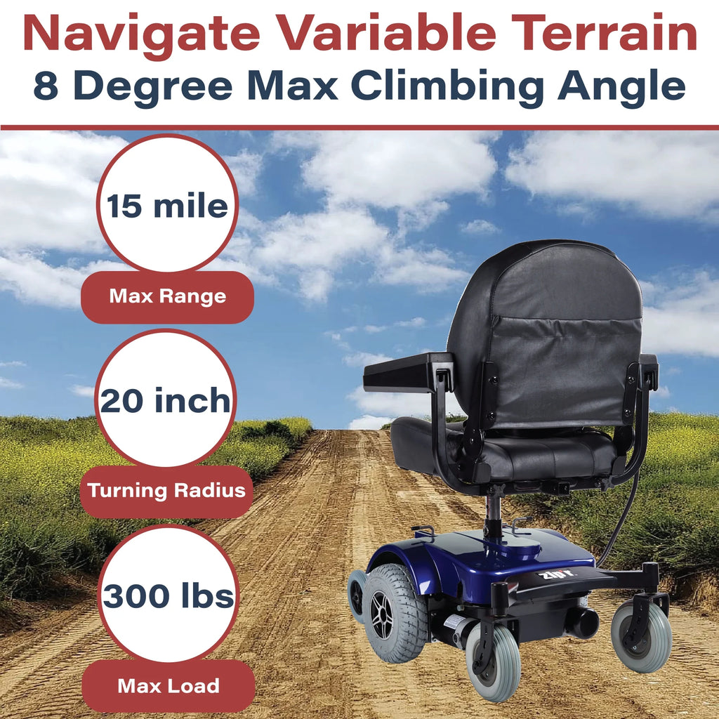 Blue Full Size Electric Wheelchair F26345