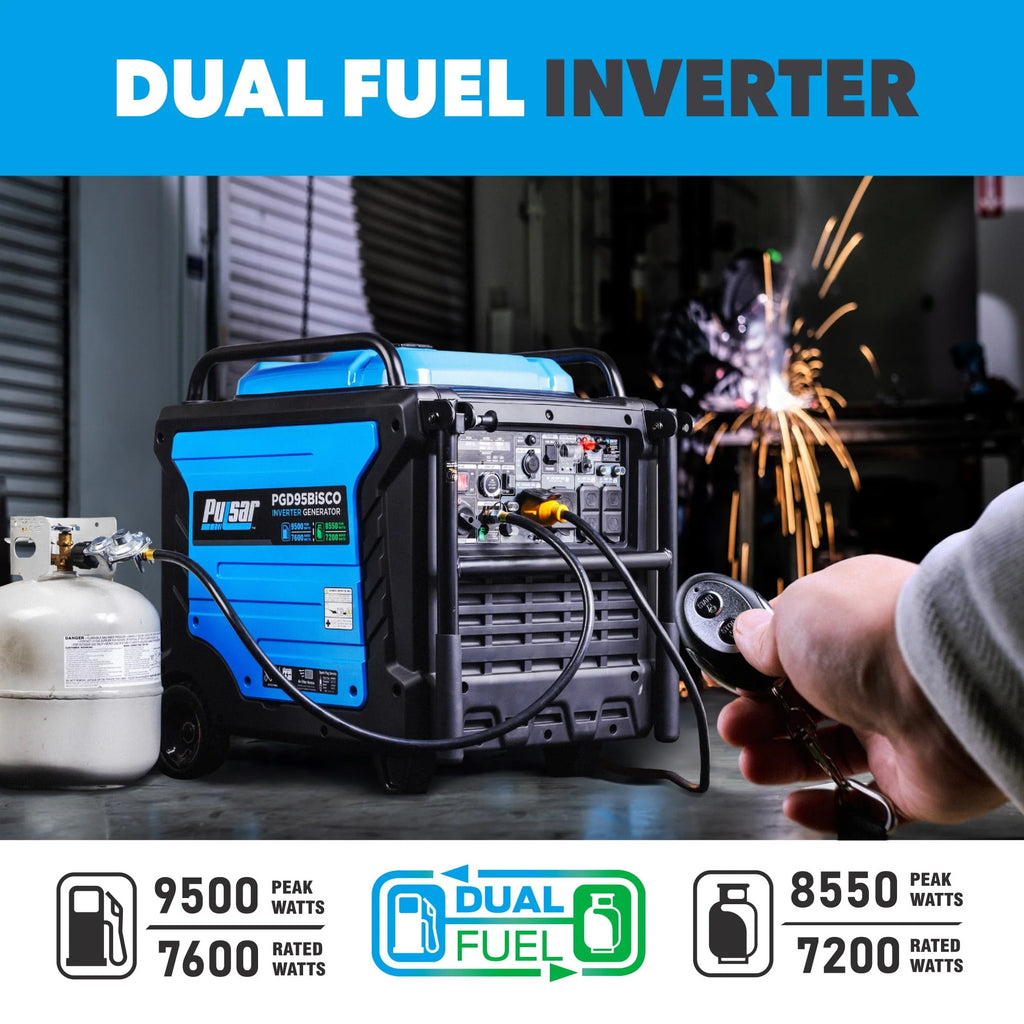 9,500 Watt Dual Fuel Inverter Generator F542561