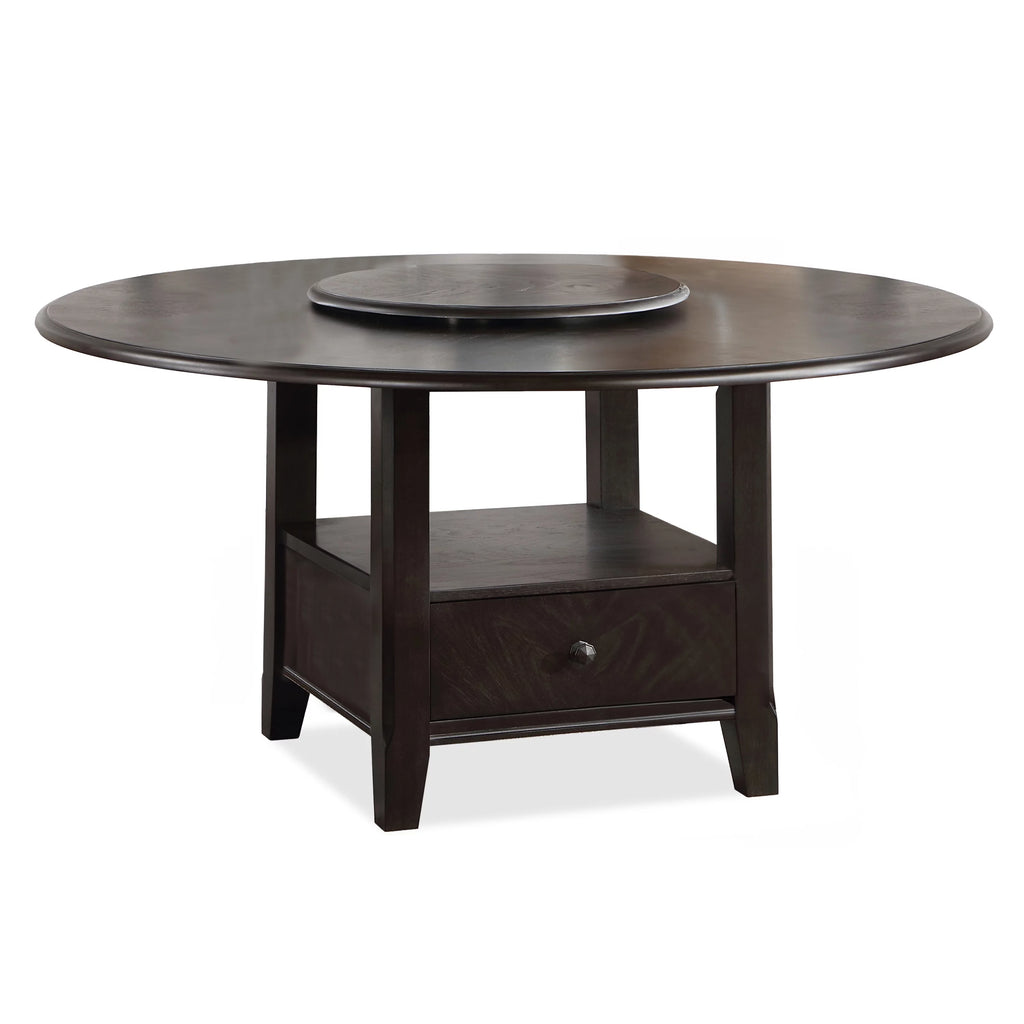 Wood Dining Table with Lazy Susan T1840