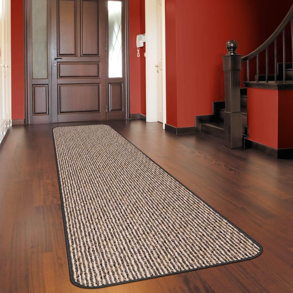Black Skid-Resistant Carpet Runner V190