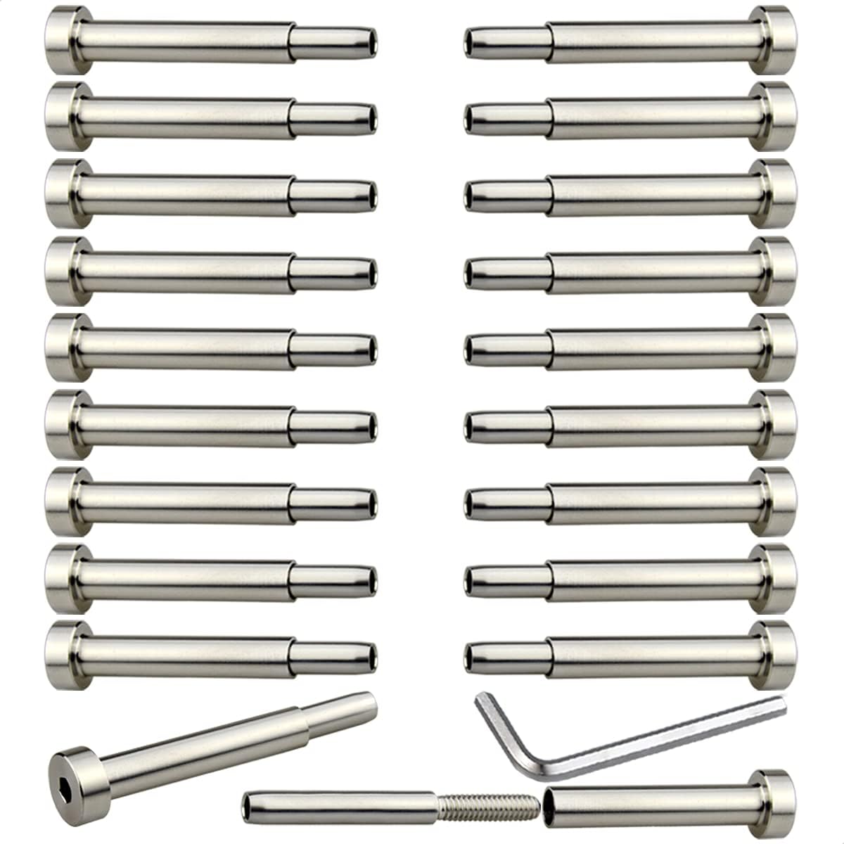 20 Pcs 3/16 Invisible Turnbuckle Kit, T316 Stainless Steel Cable Railing Hardware Kit D198387