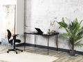 47" Black Writing and Computer Desk with Wood Top X83905