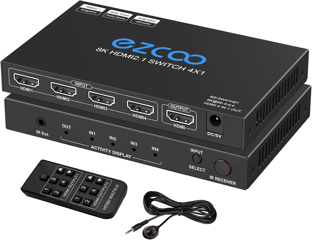HDMI Matrix 4x2 4K 60Hz HDR 10 EDID Switch G65433