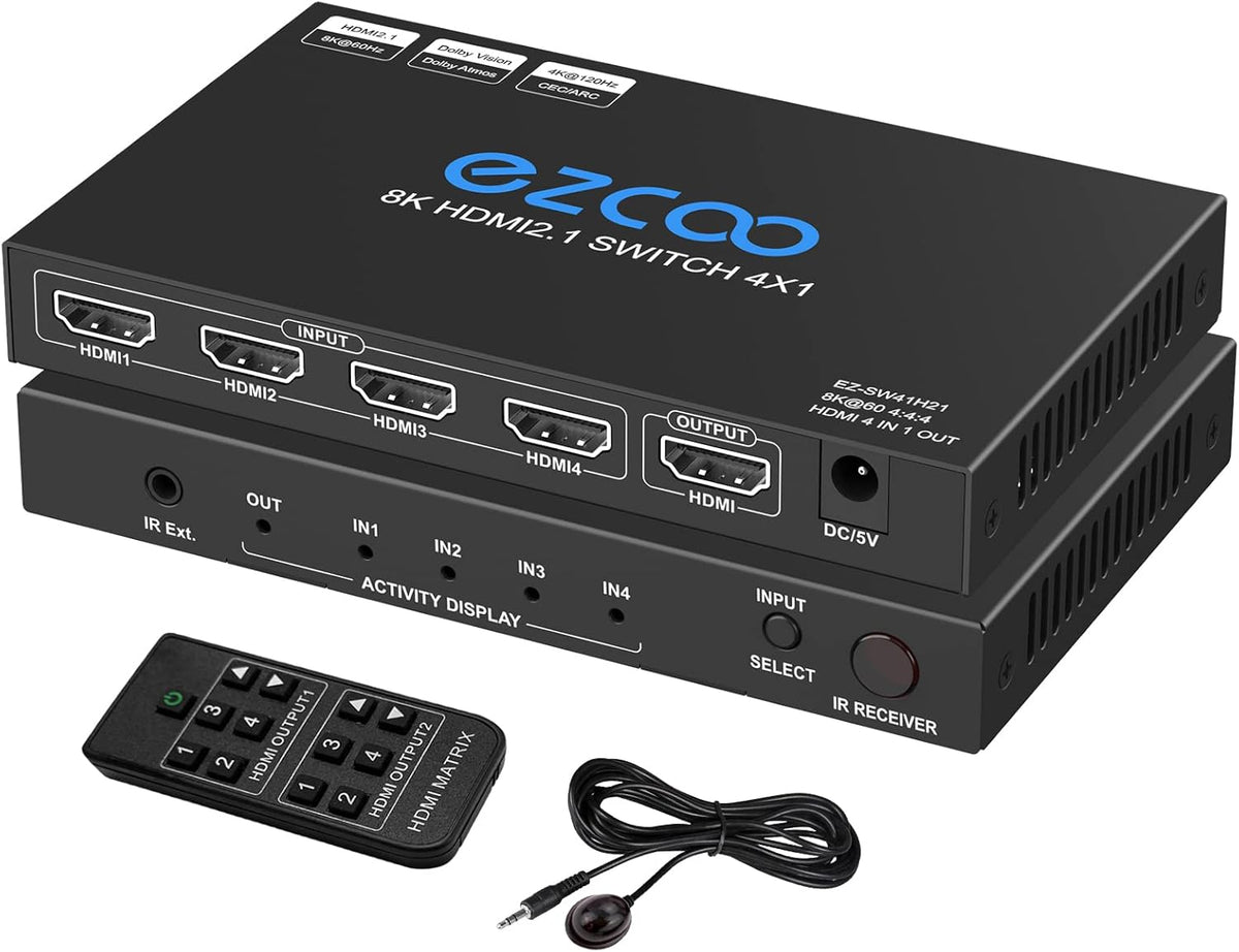 HDMI Matrix 4x2 4K 60Hz HDR 10 EDID Switch G65433