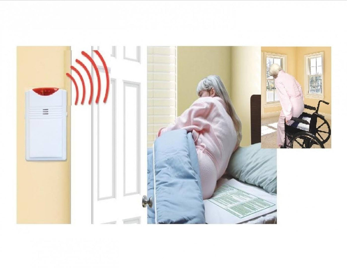 Wireless Alarm with Bed Sensor Pad and Chair Sensor Pad N416