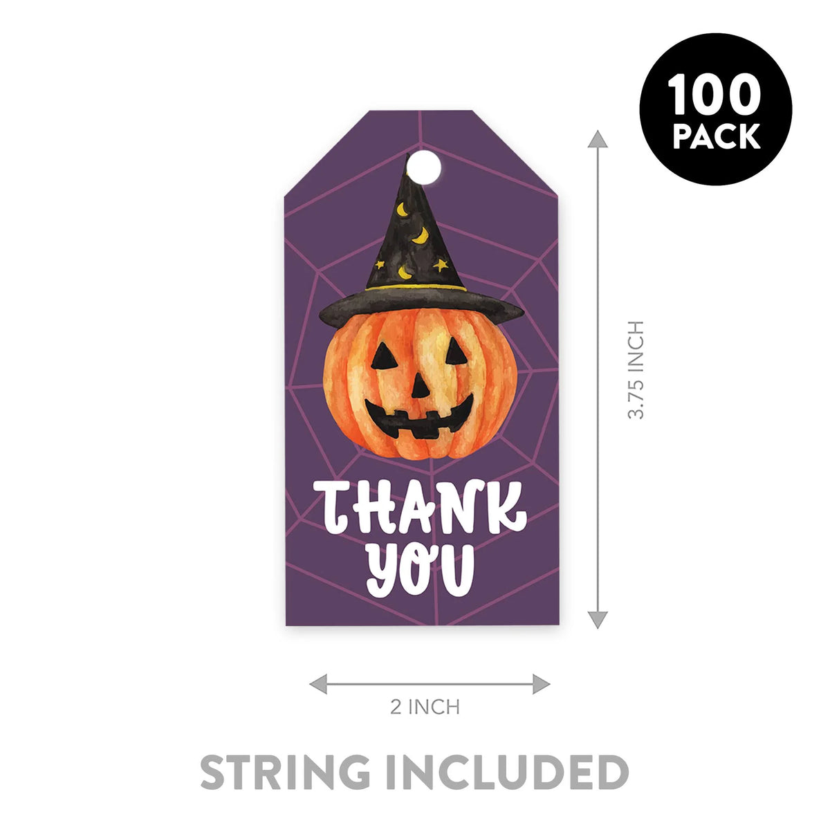 100-Pk Halloween Gift Tags With String Z94782