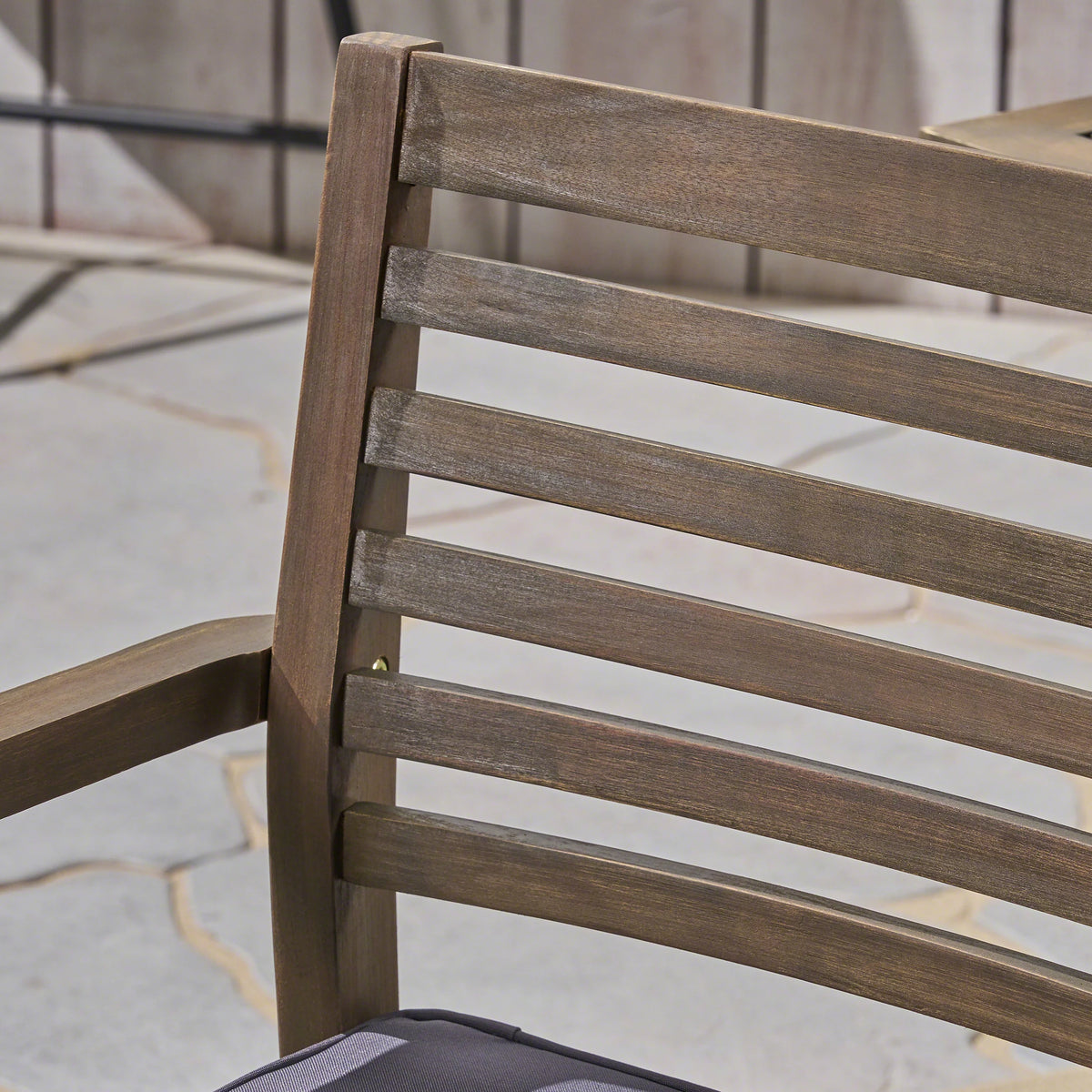 Acacia Wood Outdoor Dining Chairs Set of 2 D971