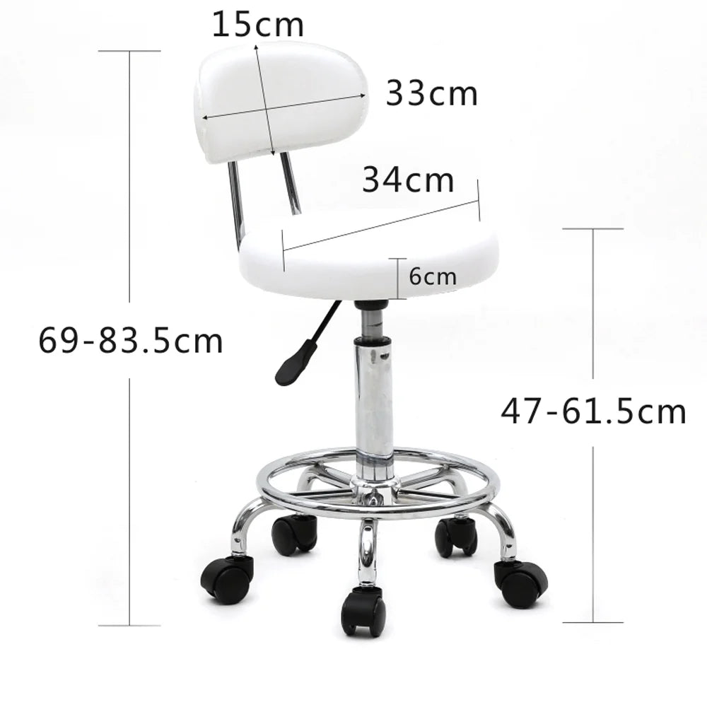 White Adjustable Drafting Chair with Foot Rest B10616