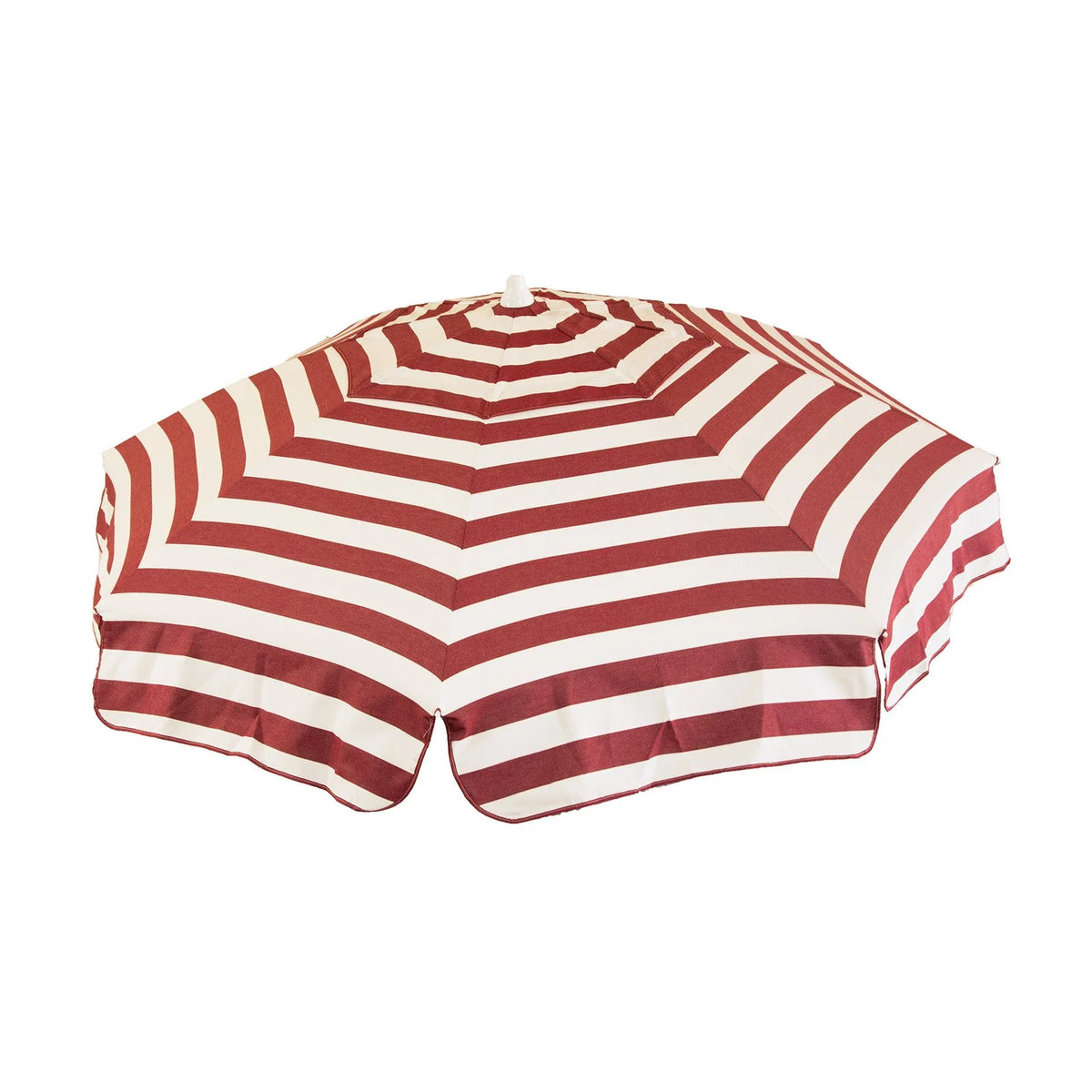 6 ft Khaki and White Stripe Beach Umbrella J7613
