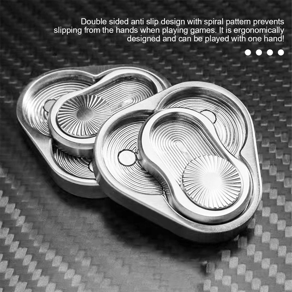 Rotary Push Toy Finger Spinner Stainless Steel Triangle Sensory Hand Toy T365