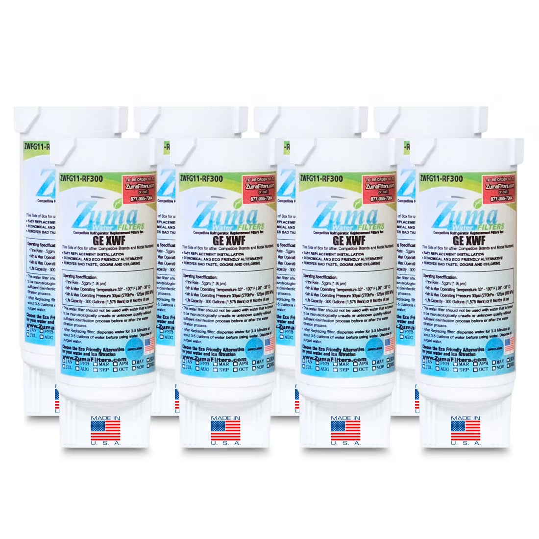 Water and Ice Filter, 8 Pack X105
