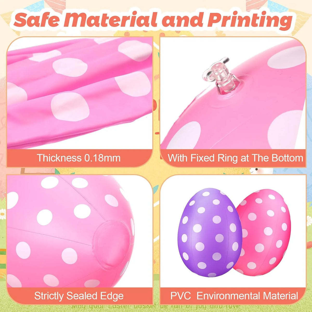 Colorful 16" Inflatable Easter Balls S73856