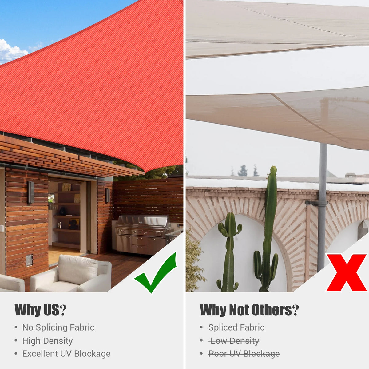 19x13Ft 97% UV Block Rectangle Sun Shade Sail Watermelon Red R4992