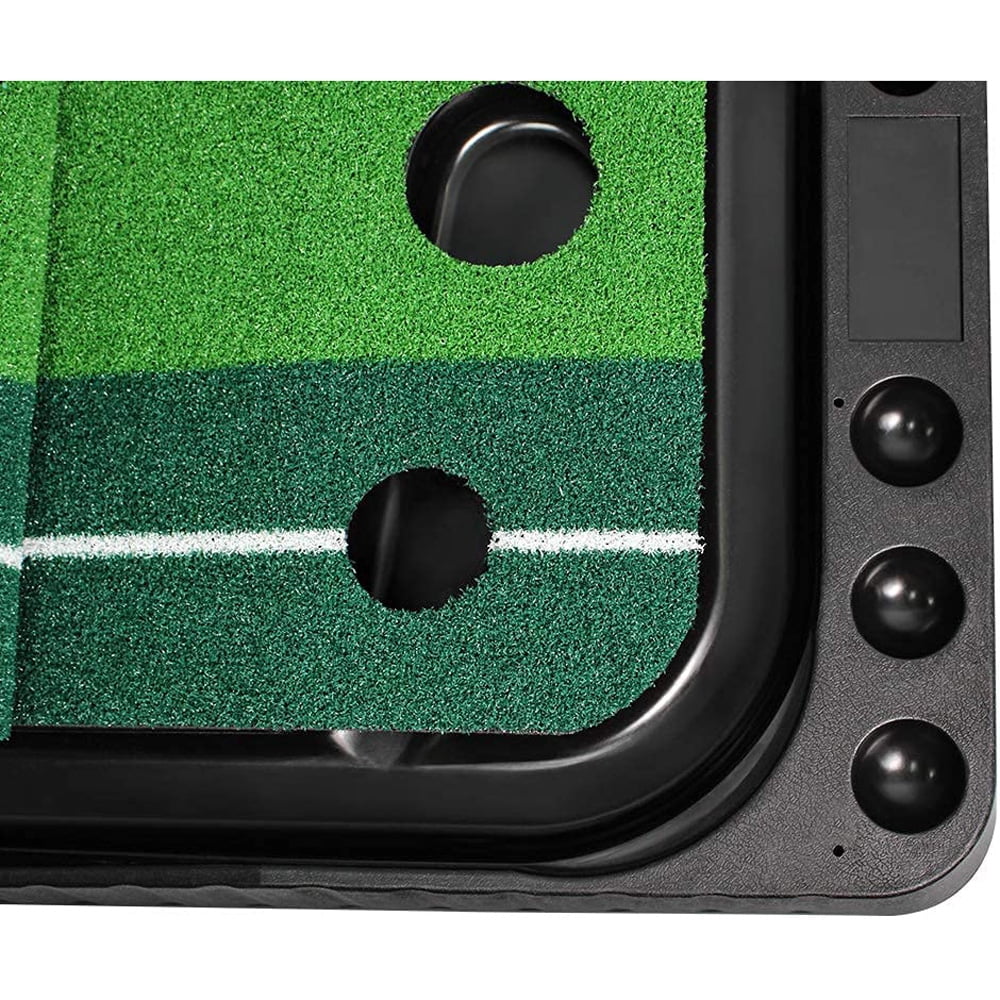 Indoor Golf Putting Green Training Mat with Auto Ball Return Y192437