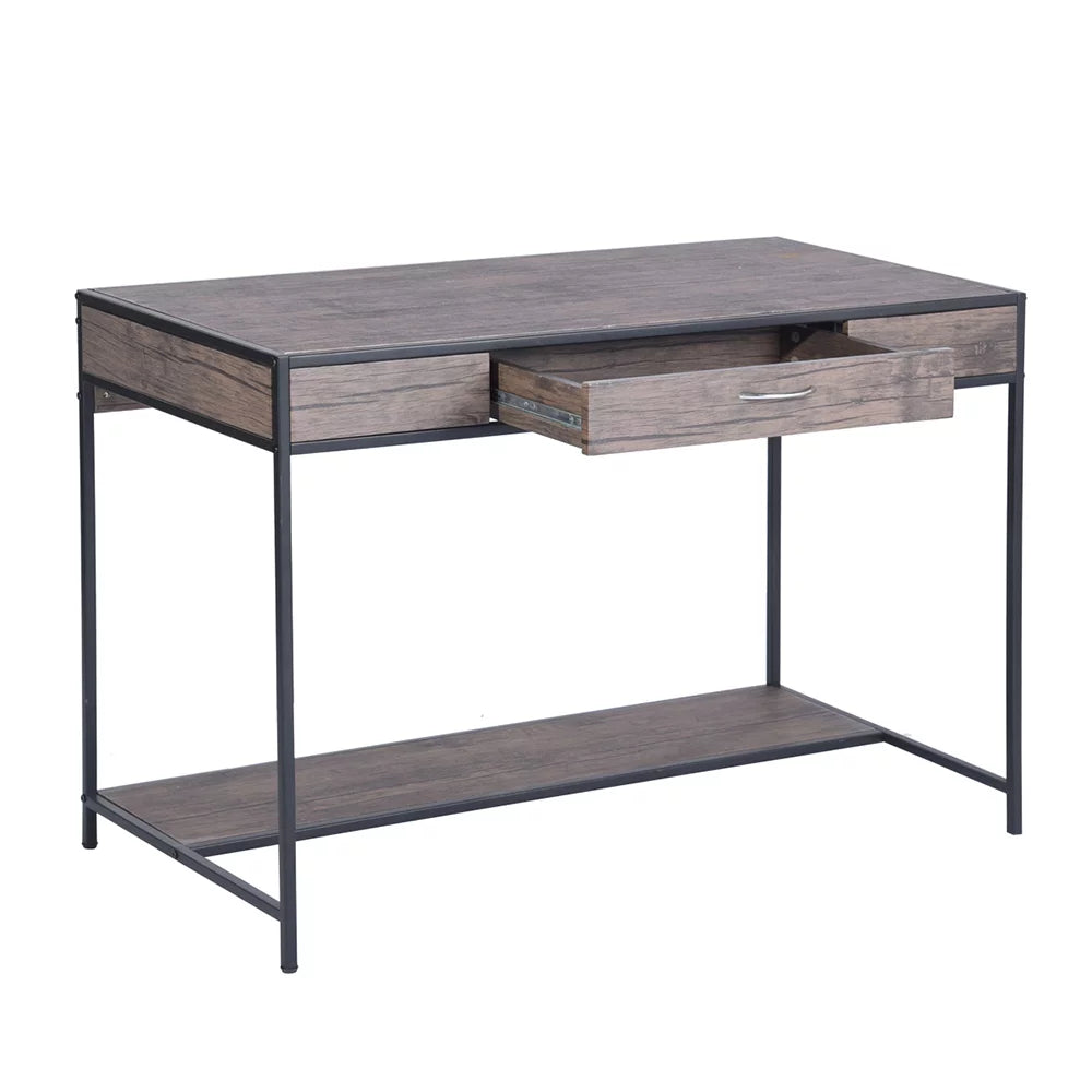 Computer Desk with Drawers and Shelf F687