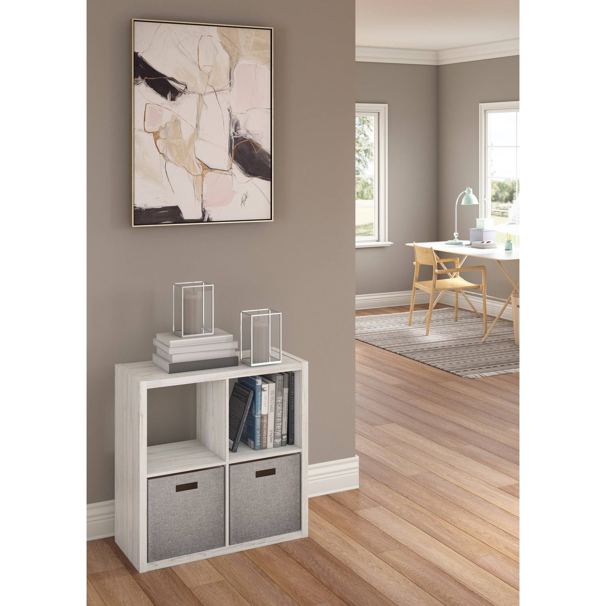 Bleached Brown Cube Bookcase R359018