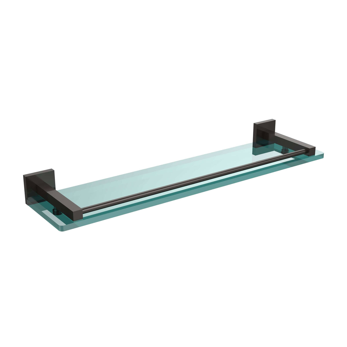 22 in. Glass Shelf with Gallery Rail Oil Rubbed Bronze F8459