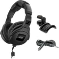 Black HD 300 Pro Headphones with Headphone Holder & Stereo 1/4 Male Phone TRS Headphone Extension Cable 10' O848733
