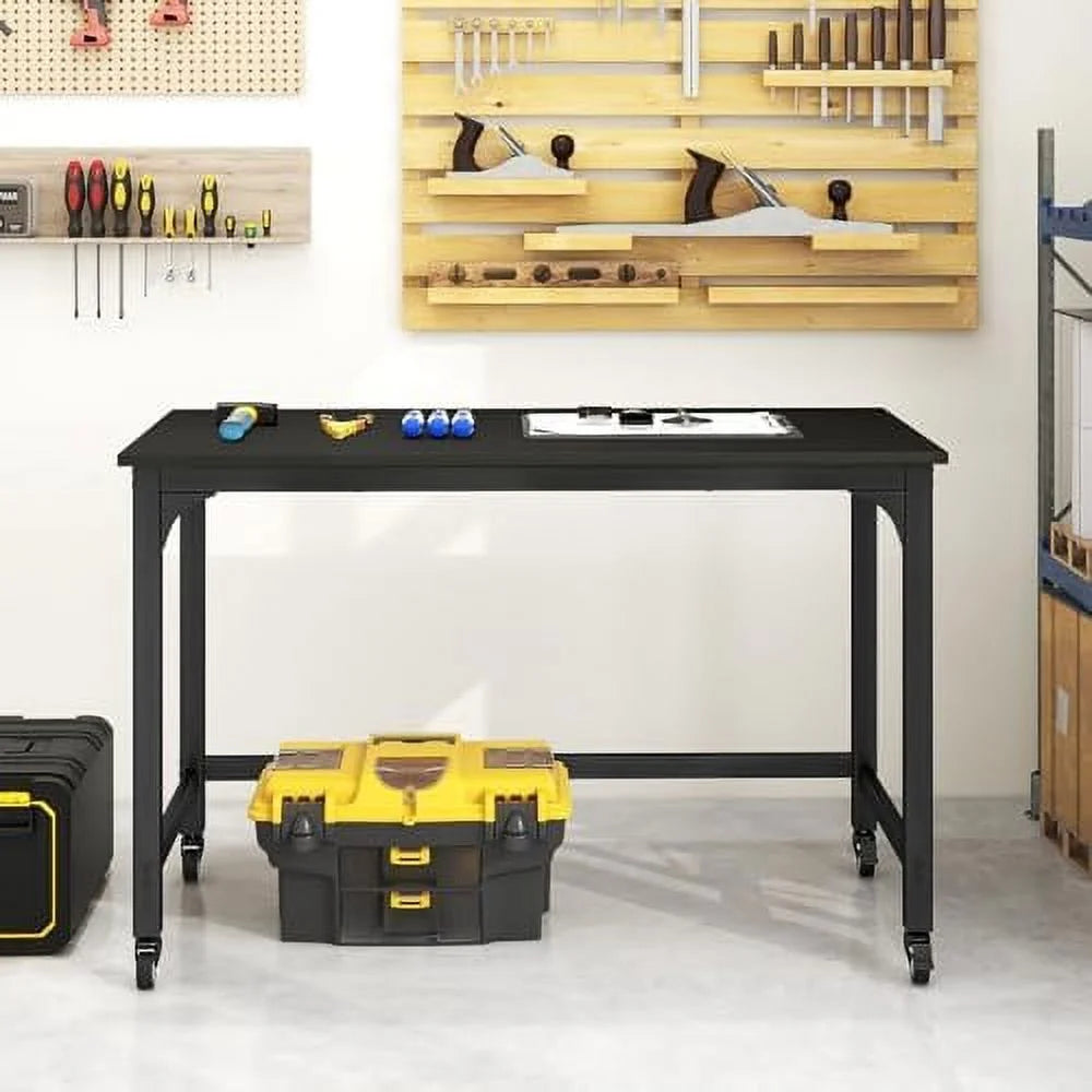 48" Mobile Computer Desk with 4 Casters A39640
