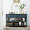 Solid Wood Console Table with Drawers and Shelves U366