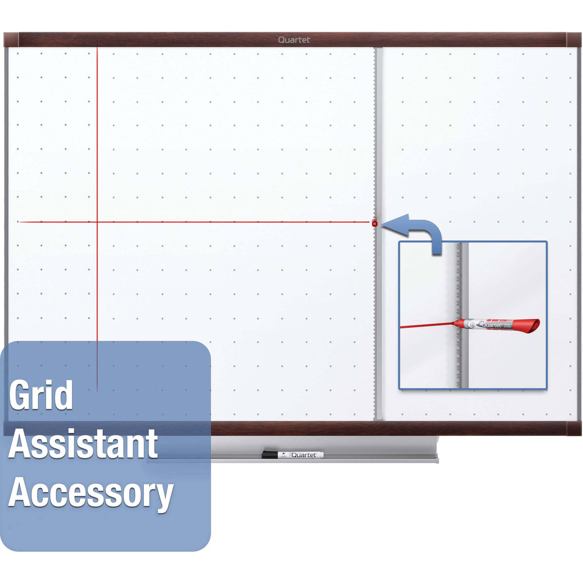 Whiteboard - wall mountable - 48 in x 35.98 in - white - mahogany frame T911482