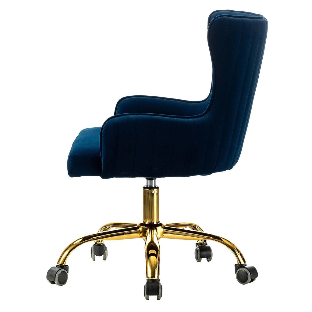 Blue Task Chair with Golden Base L806