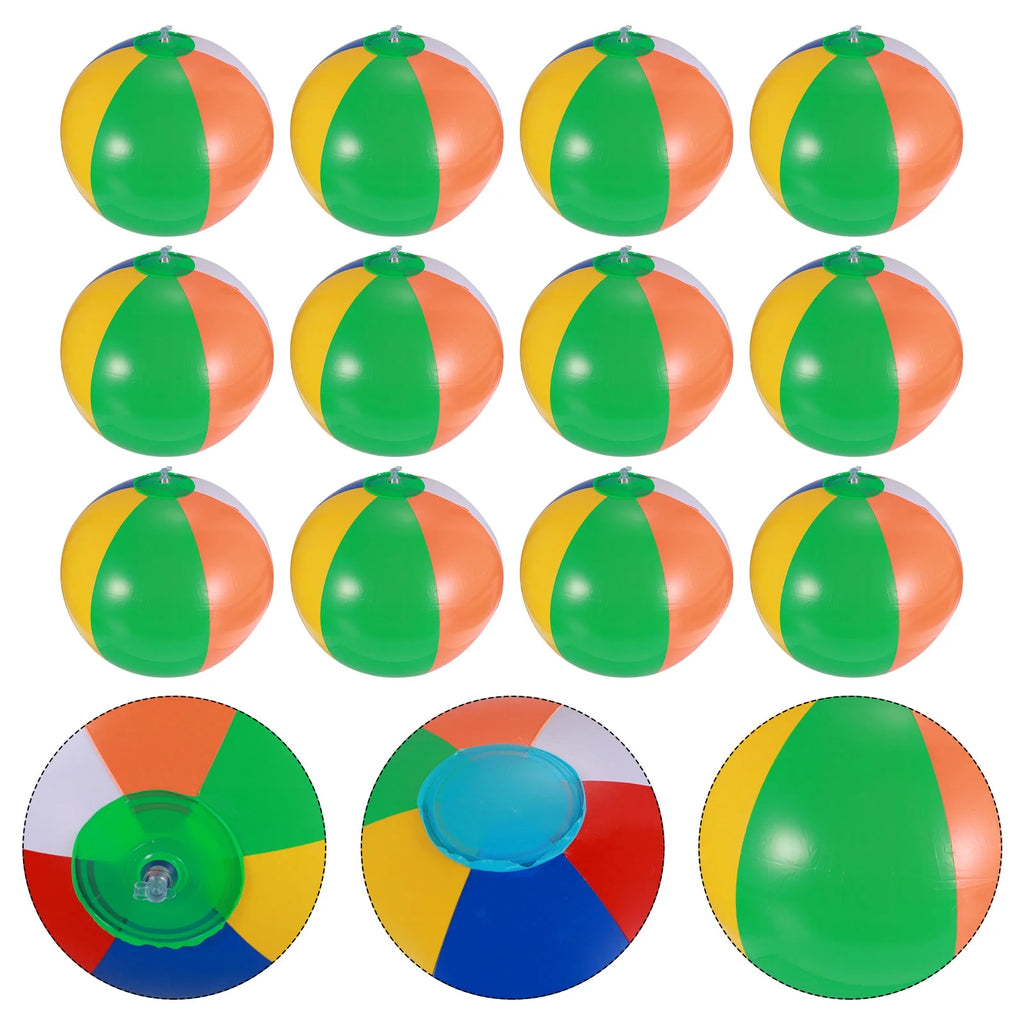 12 Pcs Inflatable Beach Balls Pool Toy X466