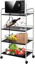 Rolling Steel Storage Cart with Lockable Wheels S7590