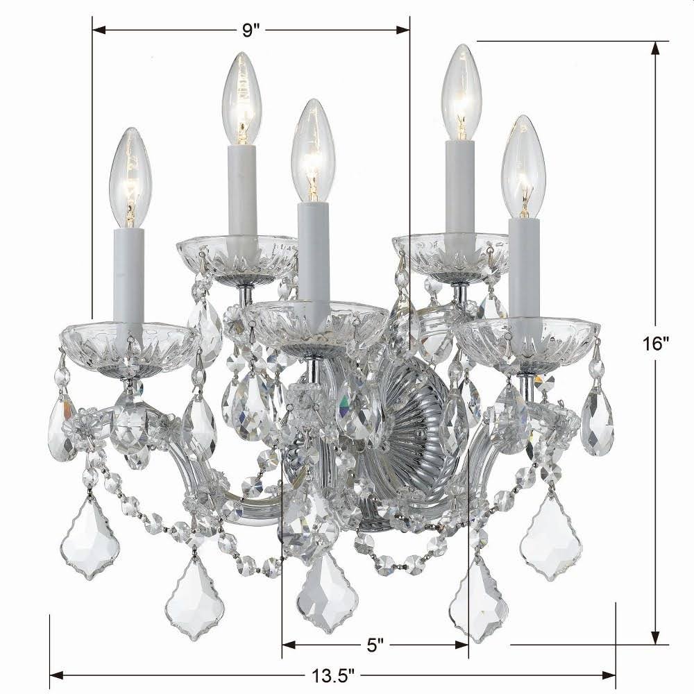 Gold Crystal Sconce M689